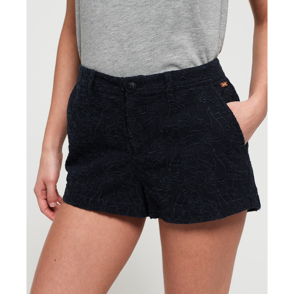 5057842071014 - Shorts Damen BRODERIE CHINO SHORT Midnight Navy