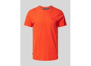 5057847177797 - Mens Vintage Logo T-Shirt aus Bio-Baumwolle mit Stickerei Orange - Größe M