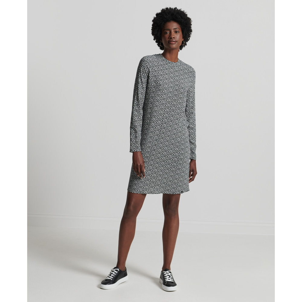 5057847359148 - Damen Schwarz Studios Langärmeliges Gewebtes Minikleid Größe 40 - Größe 40