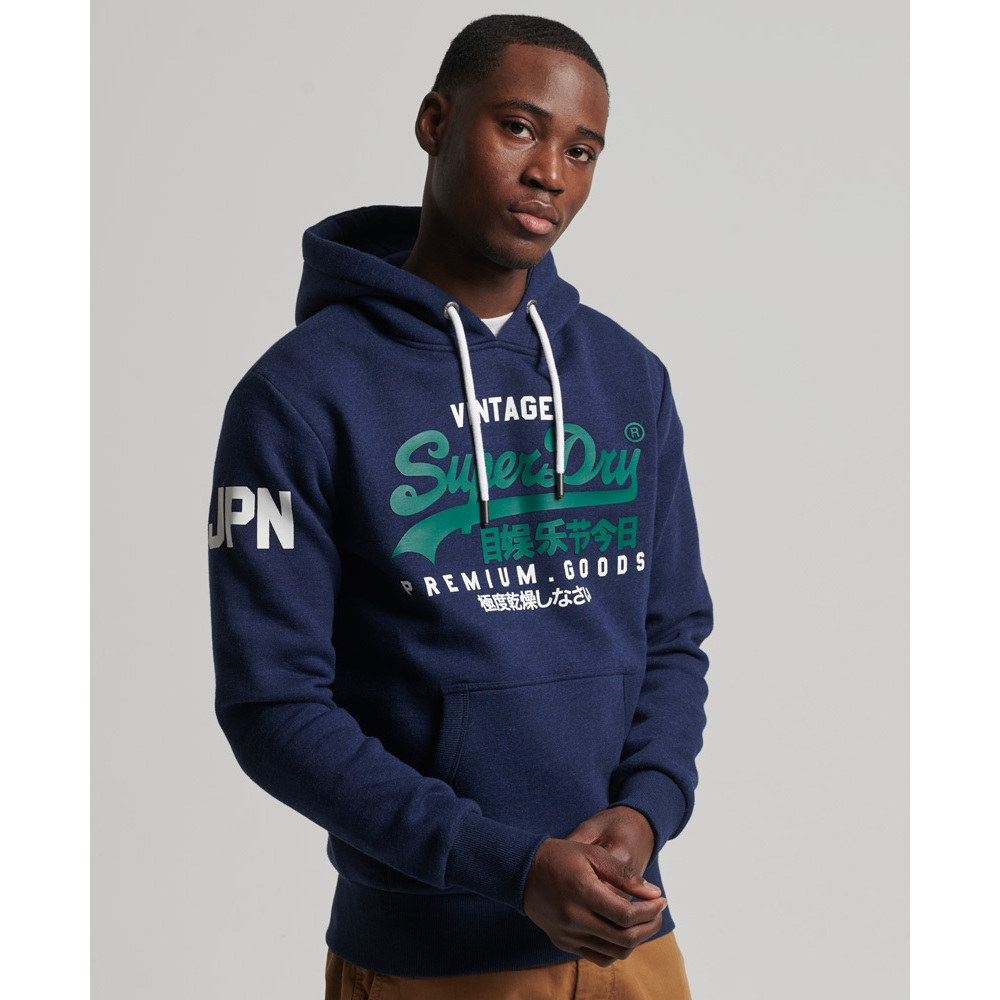 5057847489951 - Herren Hoodie VL HOOD Midnight Blue Grit Dunkelblau