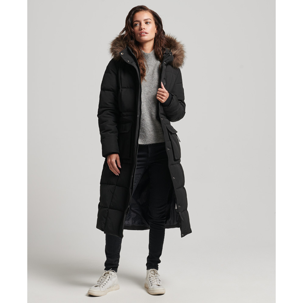 5057847809391 - Lange Daunenjacke mit Kunstpelzbesatz für Damen Everest