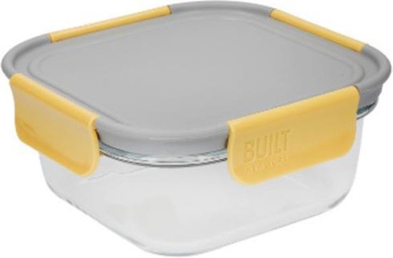 5057982053222 - Built Ny Lunchbox Stylist 300 Ml 125 X 6 Cm Glas Grau Gelb