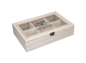 5057982083113 - La Cafetière - Kitchen Craft lcteabox Tea Box mit 6 Fächern Holz