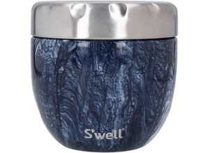 5057982096182 - Thermobehälter SWELL Calacatta Swell Eats 2-in-1 Essensschale Lebensmittelaufbewahrungsbehälter Gr B H L 12 cm x 12 cm x 12 cm azurit marmor Thermoschüsseln und Thermobehälter VAKUUM-ISOLIERTE KONSTRUKTION 363 ml