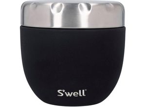 5057982096229 - Thermobehälter SWELL Calacatta Swell Eats 2-in-1 Essensschale Lebensmittelaufbewahrungsbehälter Gr B H L 12 cm x 12 cm x 12 cm schwarz (onyz) Thermoschüsseln und Thermobehälter VAKUUM-ISOLIERTE KONSTRUKTION 363 ml