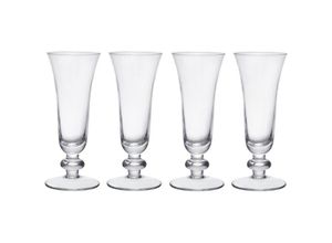 5057982099879 - Salerno Crystal Champagnergläser de 170ml Set de 4 Gläser de Klarer Feinkristall bleifrei mitkurzem Stiel und breitem Rand -spülmaschinenfest