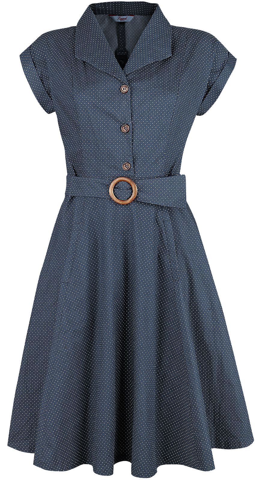 5059075111352 - Spot Perfection Fit & Flare Dress Mittellanges Kleid navy in XS 5059075111352 - Spot Perfection Fit & Flare Dress Mittellanges Kleid navy in XS