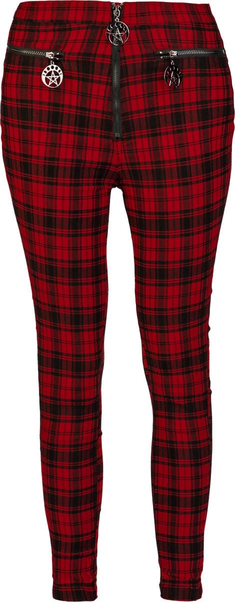 5059075202166 - Damien Trousers Stoffhose schwarz rot in XS