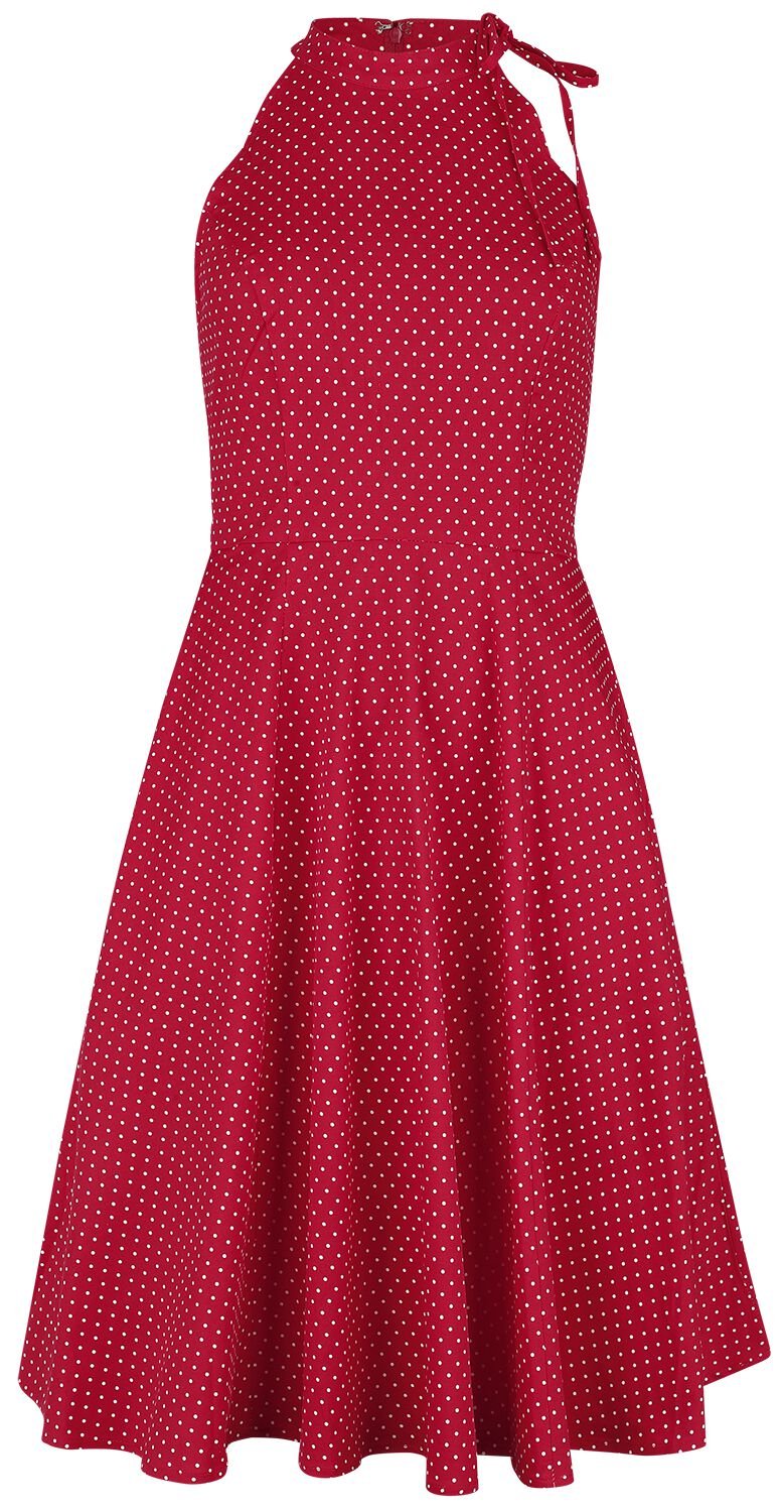 5059075351277 - Hattie Halter Spot Dress Mittellanges Kleid rot weiß in XXL 5059075351277 - Hattie Halter Spot Dress Mittellanges Kleid rot weiß in XXL