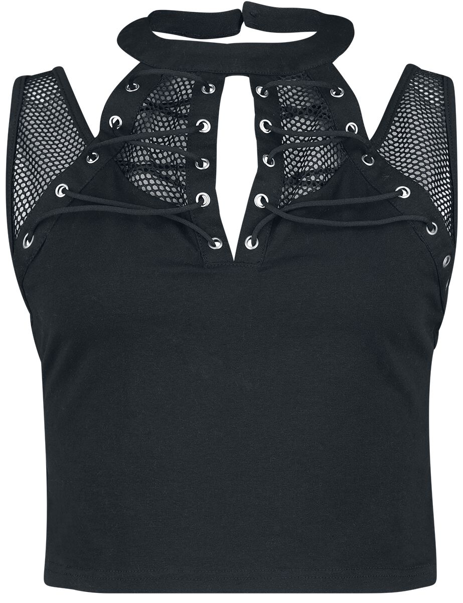 5059075358139 - Chalice Mesh And Laced Top Top schwarz in S