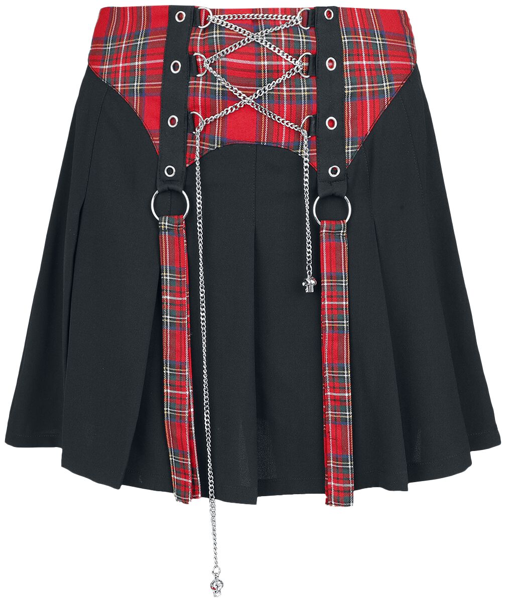 5059075358665 - Isadora Skirt Kurzer Rock schwarz rot in XL 5059075358665 - Isadora Skirt Kurzer Rock schwarz rot in XL