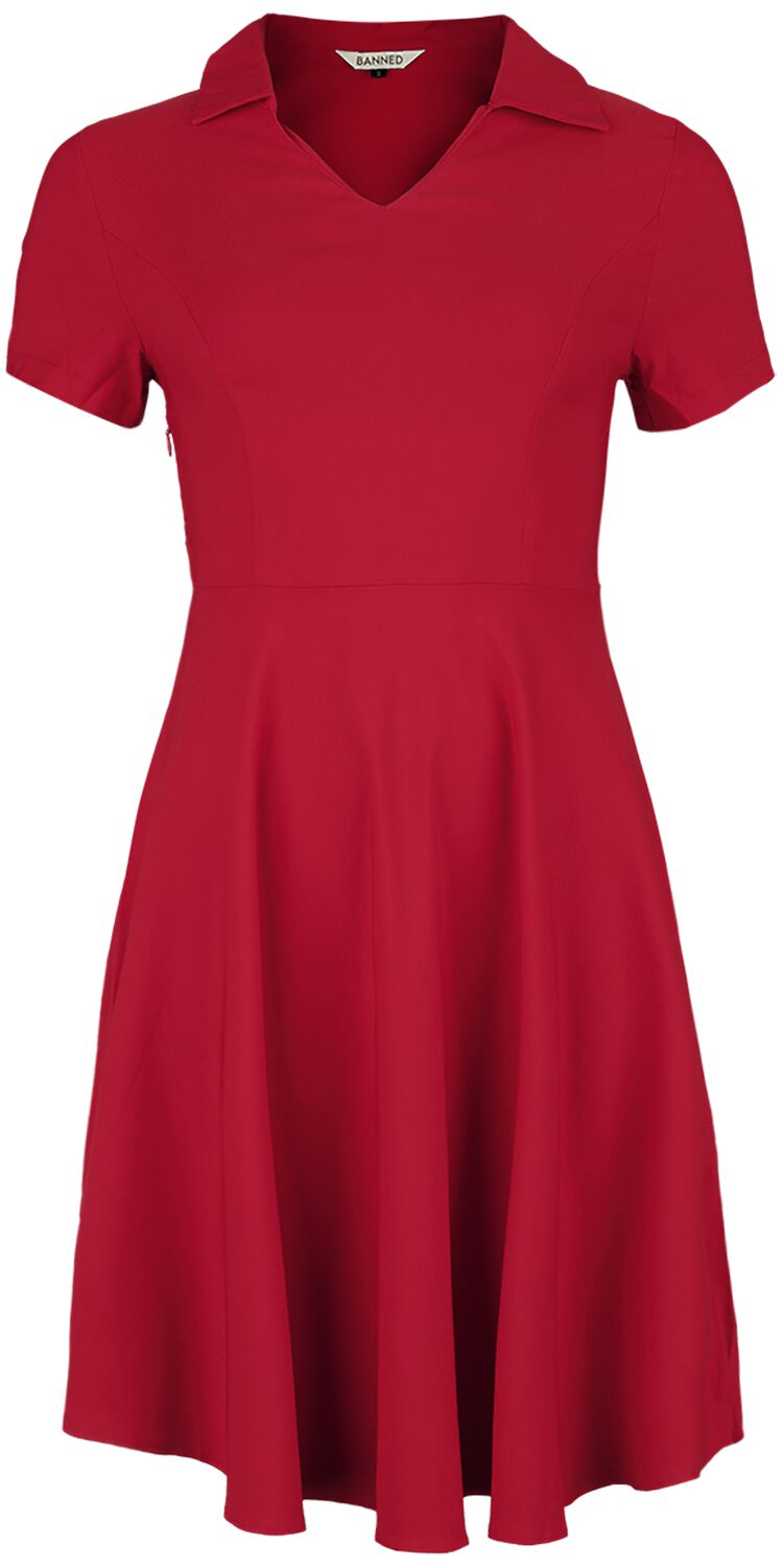 5059075364260 - Wonder Fit & Flare Dress Mittellanges Kleid rot in XS