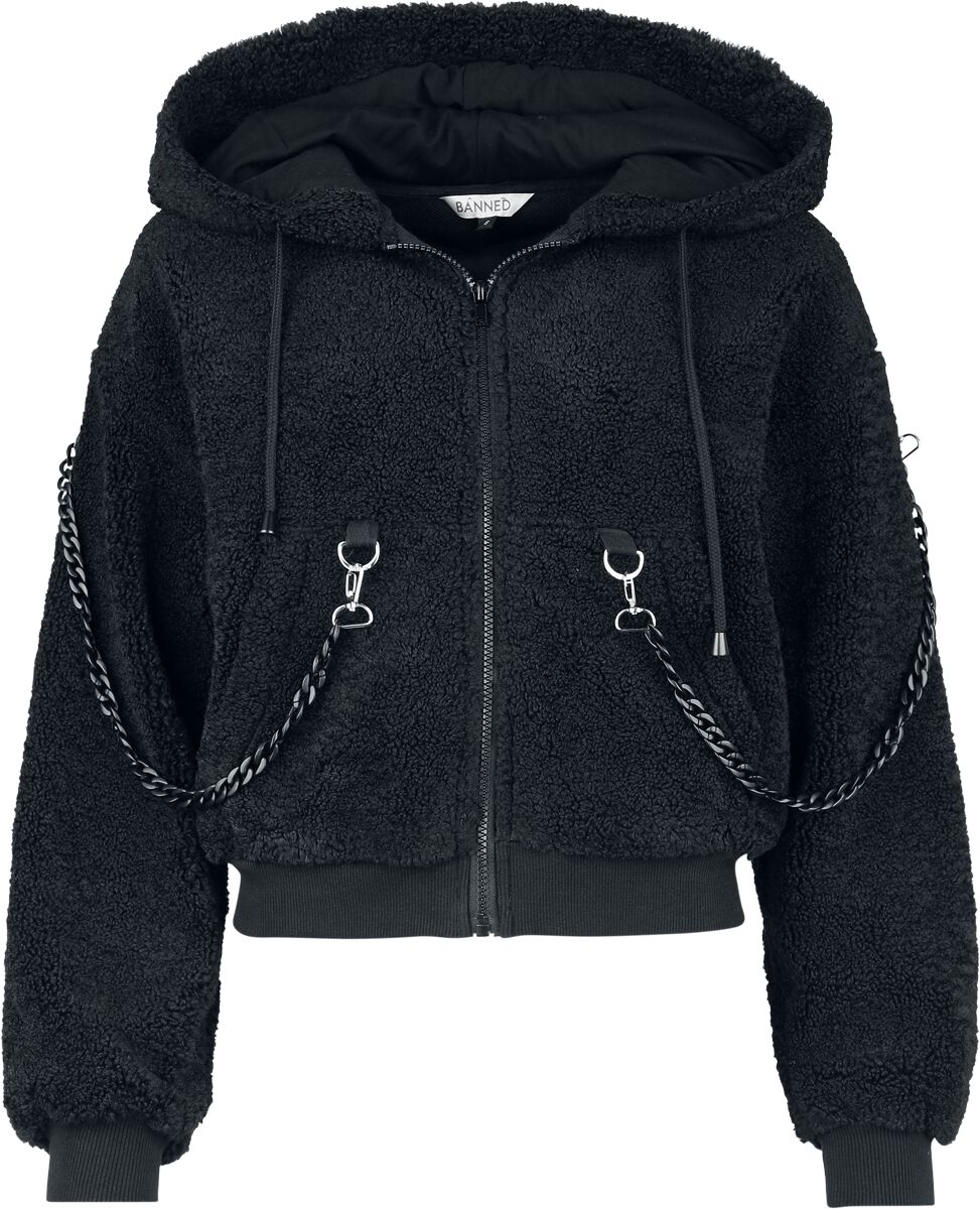 5059075392393 - Vinnie The Bunny Hoodie Fleecejacke schwarz in M