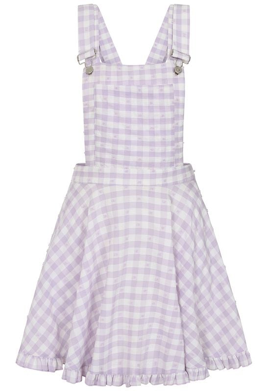 5059075420706 - Kairi Gingham Dress Kurzes Kleid lila weiß in XS