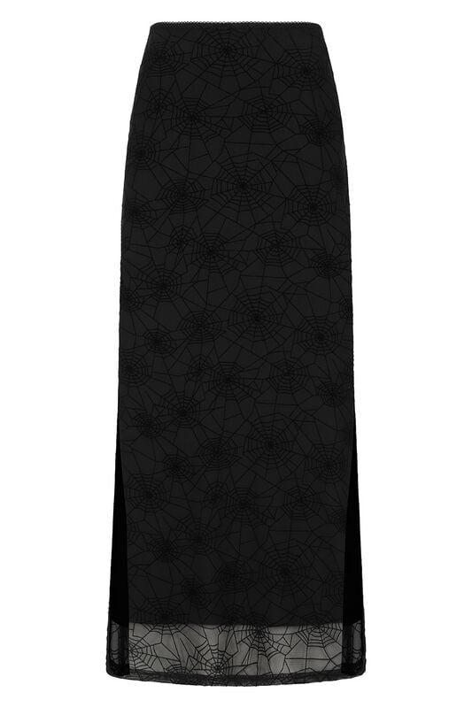 5059075421000 - Seraphina Mesh Skirt Langer Rock schwarz in XS 5059075421000 - Seraphina Mesh Skirt Langer Rock schwarz in XS