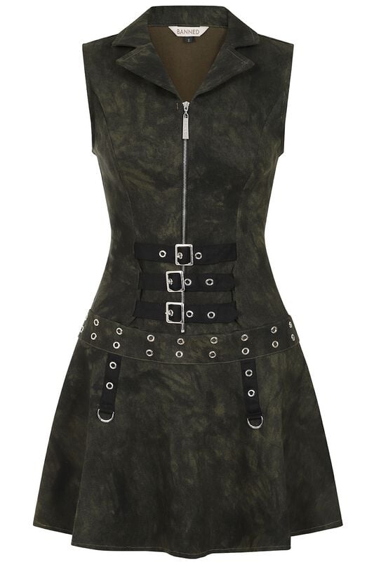 5059075421413 - Astrid Dress Kurzes Kleid grün in XXL