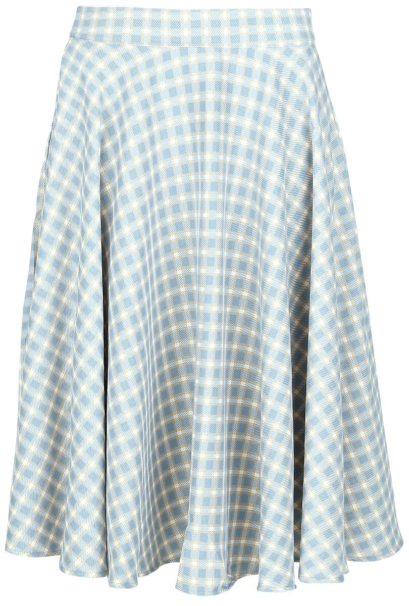 5059075424124 - Cary Blue Check Skirt Mittellanger Rock blau weiß in XS 5059075424124 - Cary Blue Check Skirt Mittellanger Rock blau weiß in XS