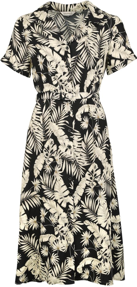 5059075432464 - Yvette Dress Mittellanges Kleid schwarz braun in XS 5059075432464 - Yvette Dress Mittellanges Kleid schwarz braun in XS
