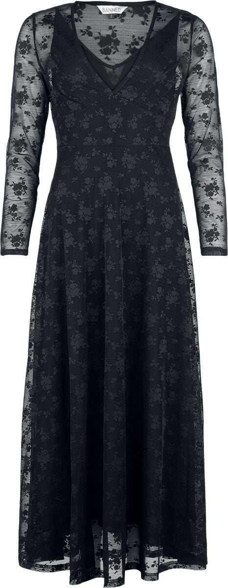 5059075440902 - Florence Lace Maxidress Langes Kleid schwarz in 3XL 5059075440902 - Florence Lace Maxidress Langes Kleid schwarz in 3XL