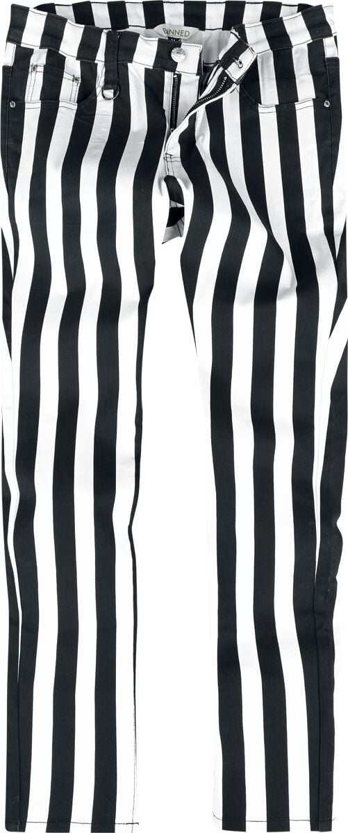 5059075452981 - Striped Pants Stoffhose schwarz weiß in S