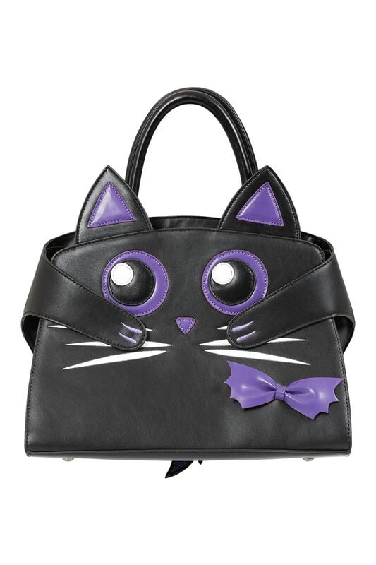 5059075455197 - Mystic Cat Handtasche schwarz lila