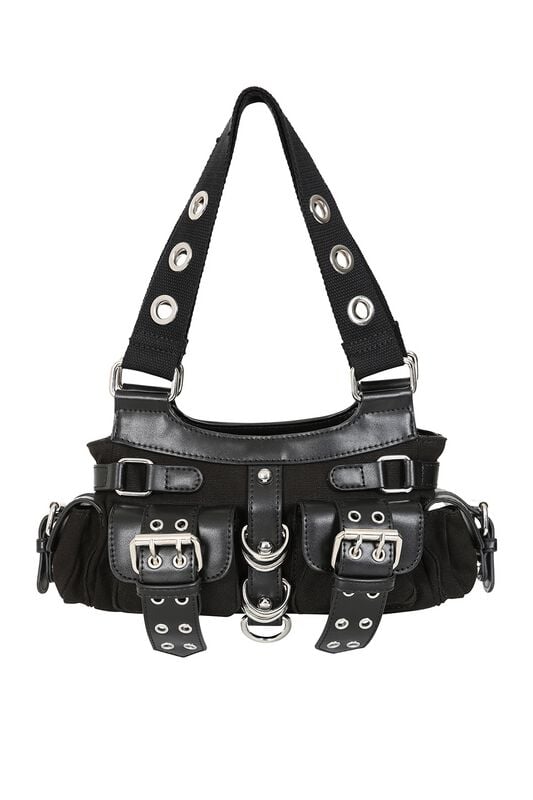 5059075455265 - Dark Doll Handtasche schwarz silberfarben