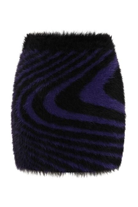 5059075471395 - Daphne Skirt Kurzer Rock schwarz lila in S 5059075471395 - Daphne Skirt Kurzer Rock schwarz lila in S