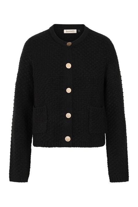 5059075479421 - Victoria Wool Mix Cardigan Cardigan schwarz in 3XL 5059075479421 - Victoria Wool Mix Cardigan Cardigan schwarz in 3XL