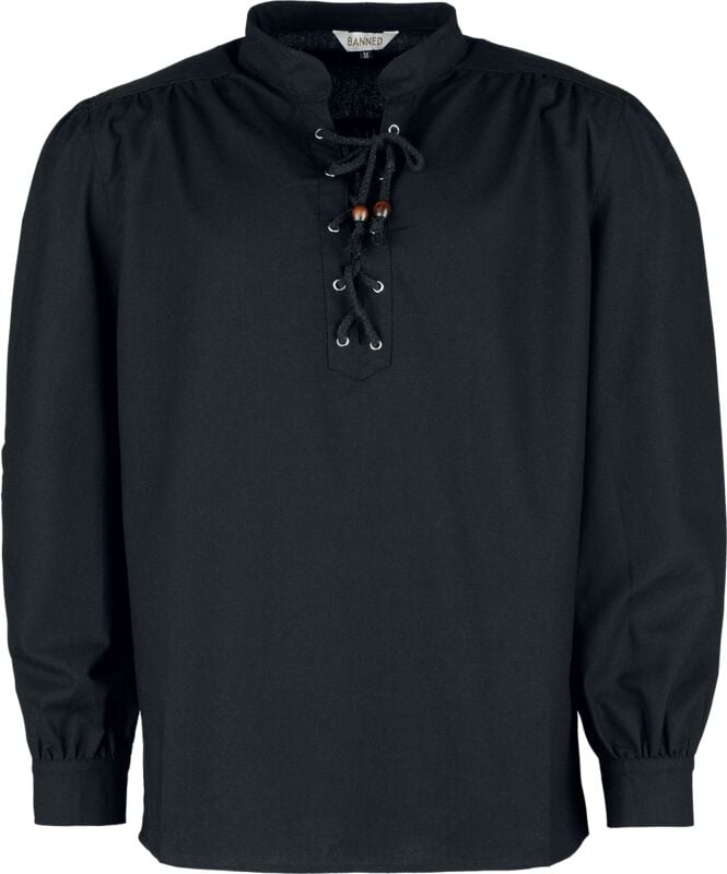 5059075495278 - Medieval Shirt Black Hemd schwarz in XXL