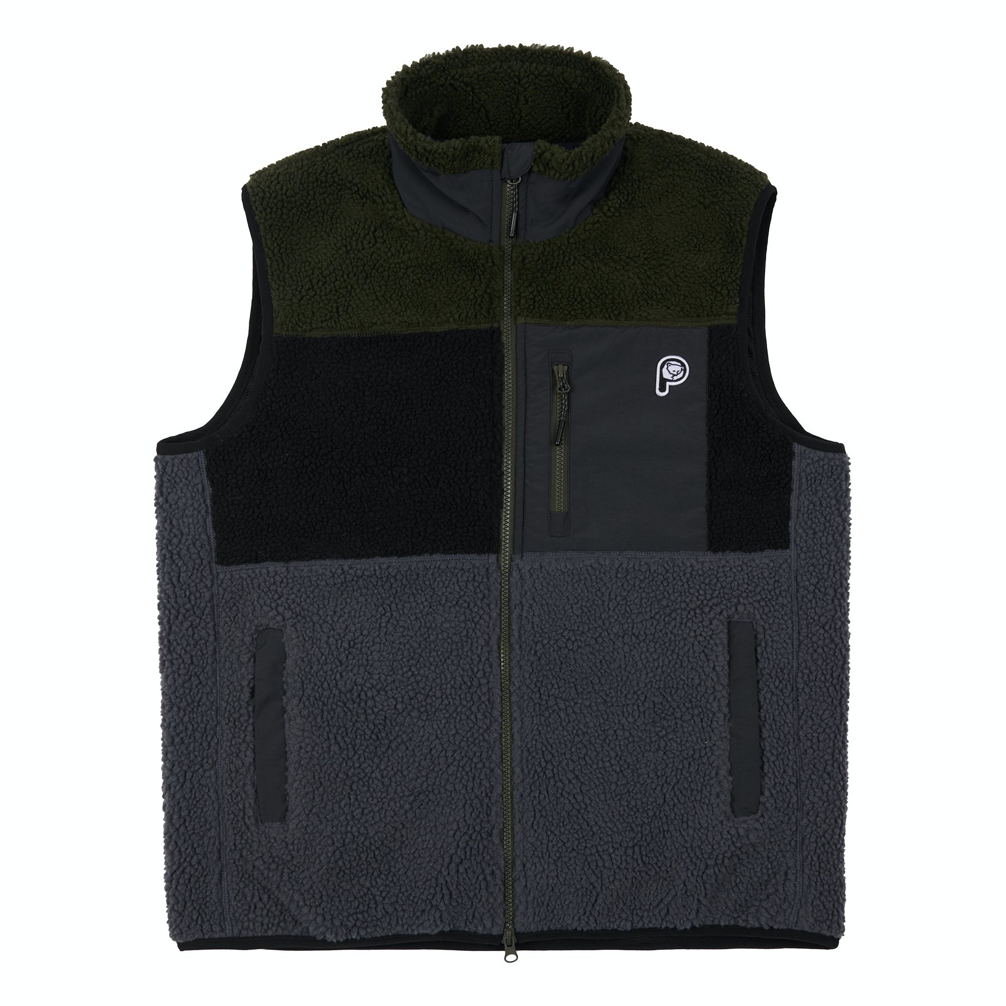 5059118087866 - Weste mit Reißverschluss bear colour block borg thru 5059118087866 - Weste mit Reißverschluss bear colour block borg thru