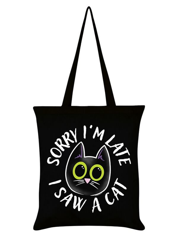 5059341956946 - Sorry Im Late I Saw A Cat Stofftasche multicolor