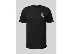 5059415240568 - T-Shirt mit geripptem Rundhalsausschnitt
