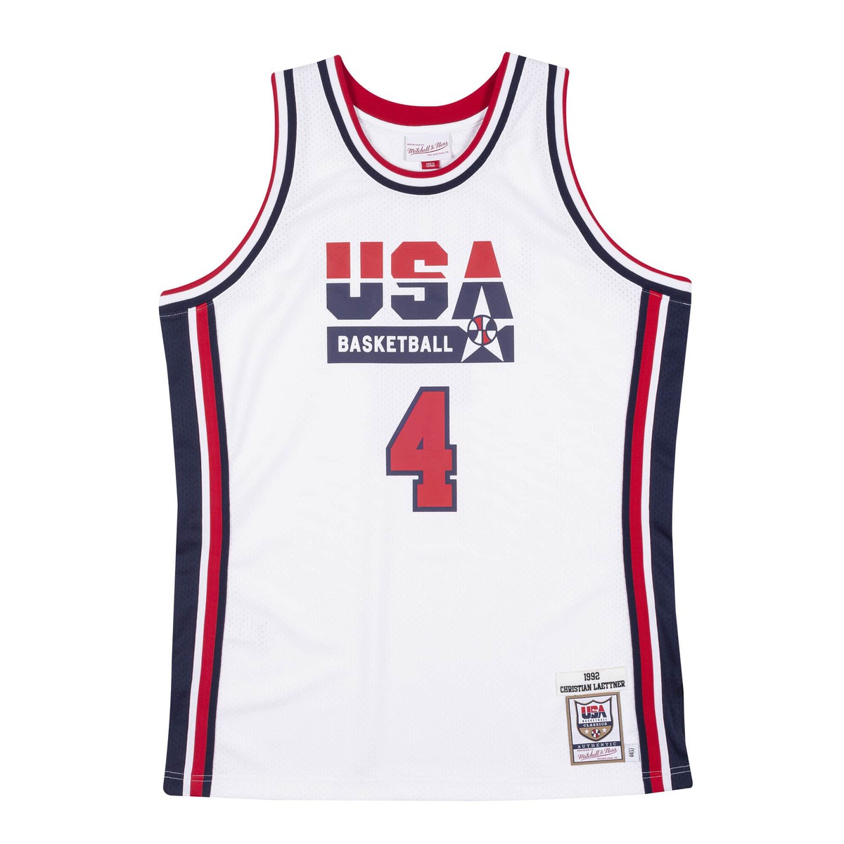 5059427049876 - Authentisches Heimtrikot der Mannschaft USA Christian Laettner 1992