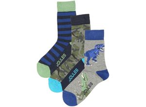 5059477425040 - Tom Joule® - Socken BRILLIANT BAMBOO – DINO CAMO 3er-Pack in bunt Gr23-26