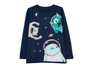 5059477892484 - Tom Joule® - Langarmshirt FINLAY MONSTERSPACE in dunkelblau Gr92