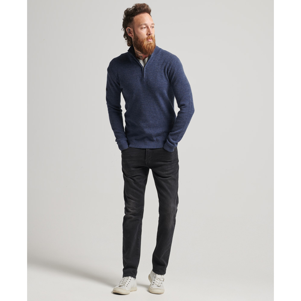 5059726002275 - Halb-gezippter Pullover aus Merinowolle Superdry