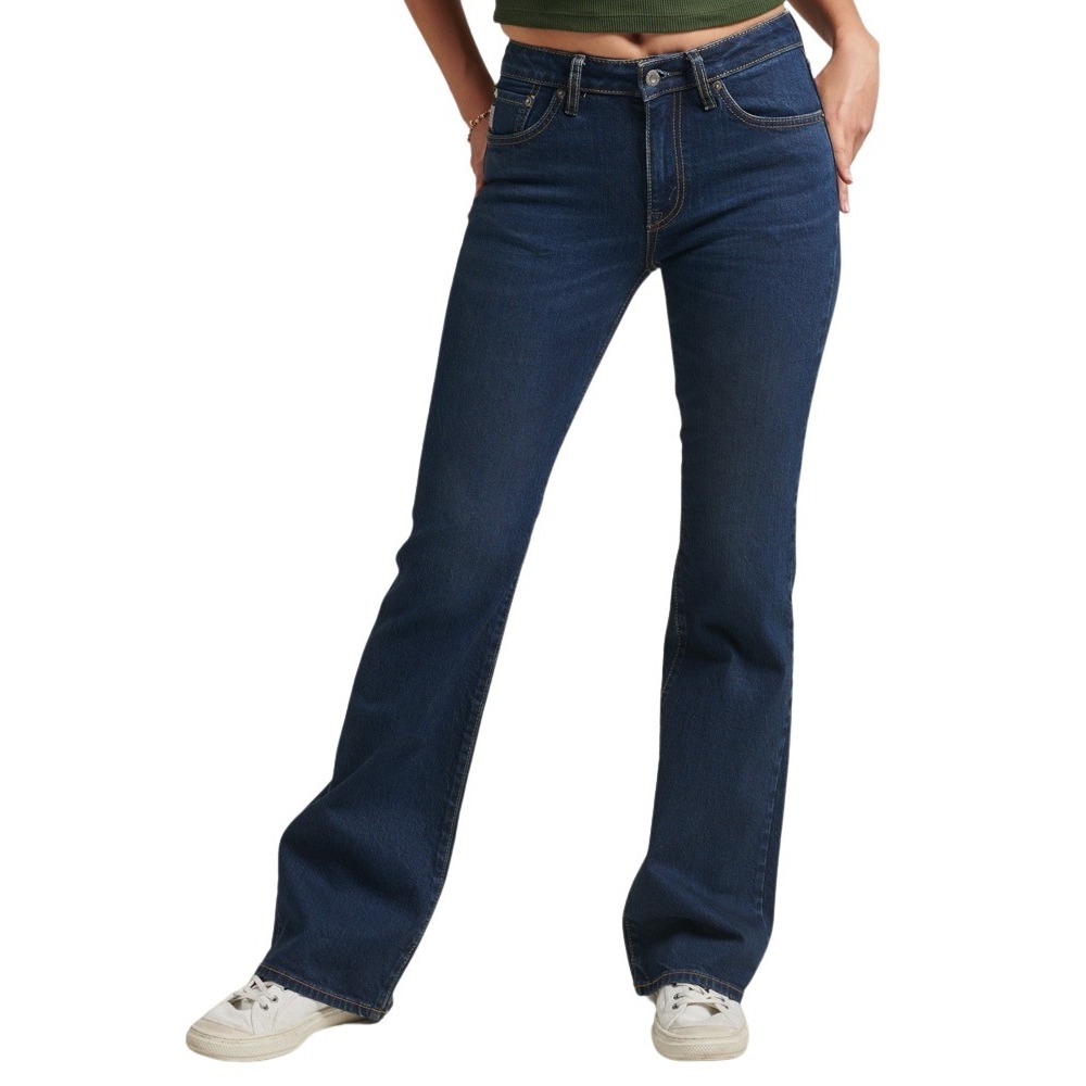 5059726055479 - Womens Röhrenjeans aus Bio-Baumwolle mit Mittelhohem Bund Dunkelblau - Größe 26 32