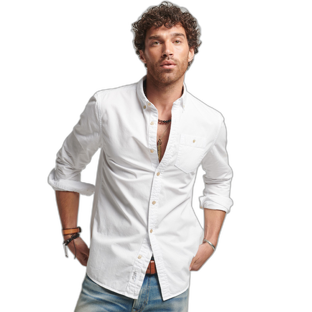5059726613198 - Mens Merchant Store - Langarmhemd Weiß - Größe M
