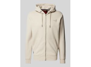 5059726805340 - Herren Essential Kapuzenjacke mit Logo Beige - Größe S