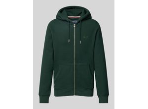 5059726805432 - Herren Essential Kapuzenjacke mit Logo Grün - Größe S