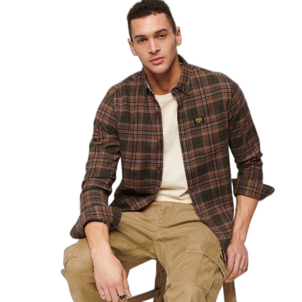 5059726812744 - Herren Langärmeliges Holzfällerhemd aus Bio-Baumwolle Grün - Größe M 5059726812744 - Herren Langärmeliges Holzfällerhemd aus Bio-Baumwolle Grün - Größe M