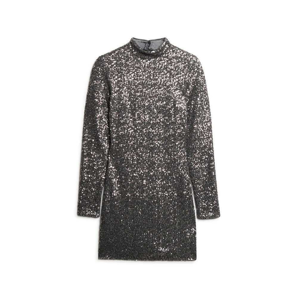 5059726864019 - Kurzes Kleid mit Stehkragen und Lurex für Frauen Superdry
