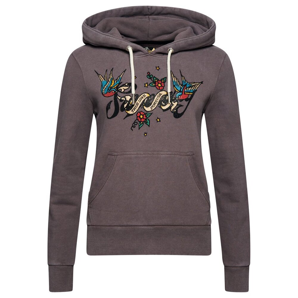 5059726904388 - Frauen-Hoodie und Tattoo-Script-Motiv Superdry