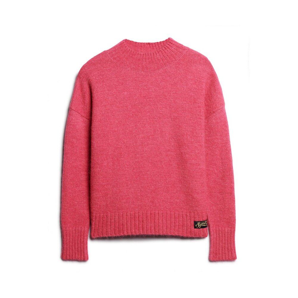 5059726916329 - Damen Essential Pullover mit Stehkragen Pink - Größe 36
