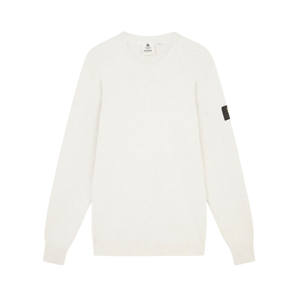 5059775255318 - Strickpullover mit Rundhalsausschnitt und Schulterdetails Lyle & Scott