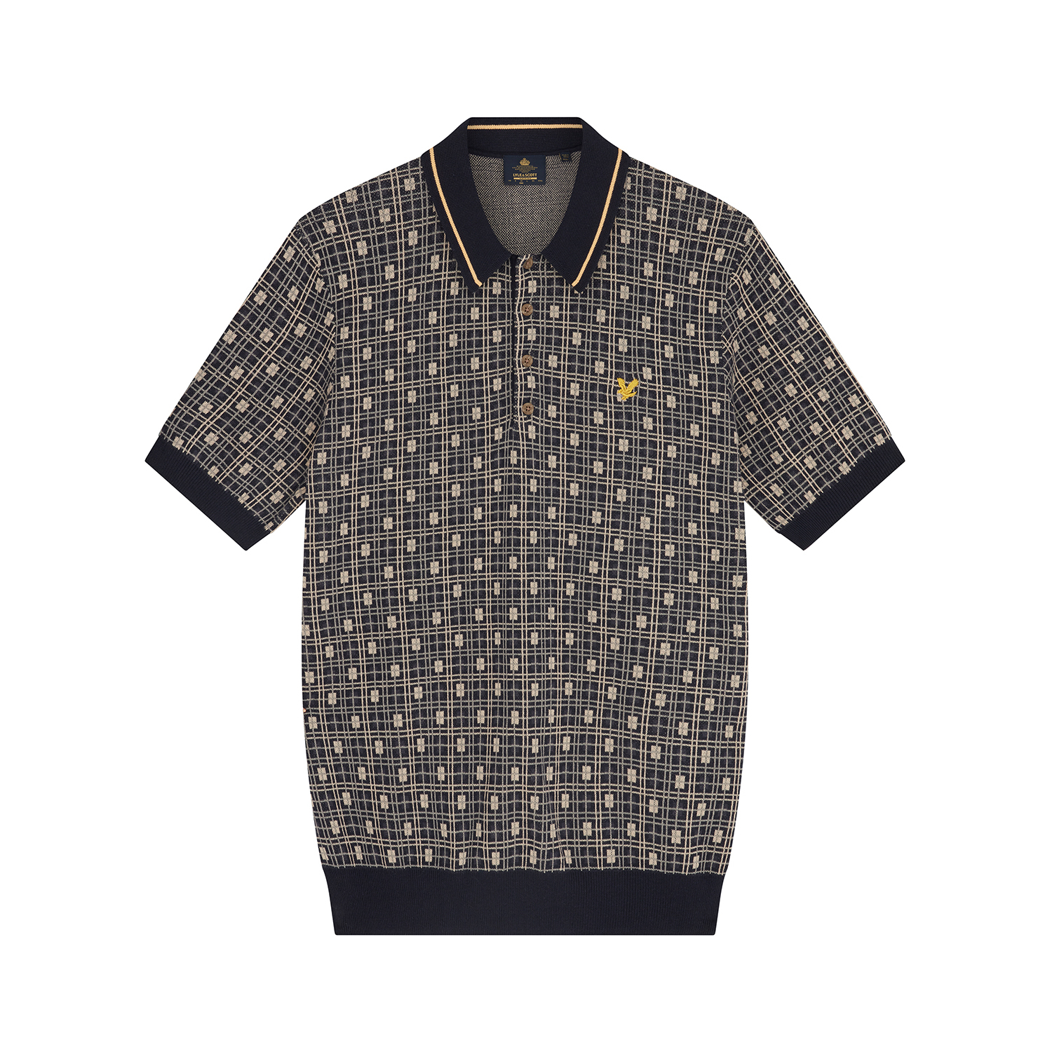 5059775387057 - Lyle & Grid Poloshirt Gr L Herren Blau 5059775387057 - Lyle & Grid Poloshirt Gr L Herren Blau