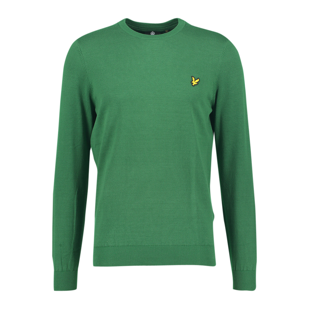 5059775389259 - Lyle & Crew Neck Cotton Sweater English Green 5059775389259 - Lyle & Crew Neck Cotton Sweater English Green