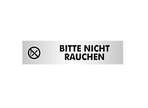 5059791000169 - Seco Schild Bitte nicht rauchen Zum Ankleben Aluminium 45 x 19 cm