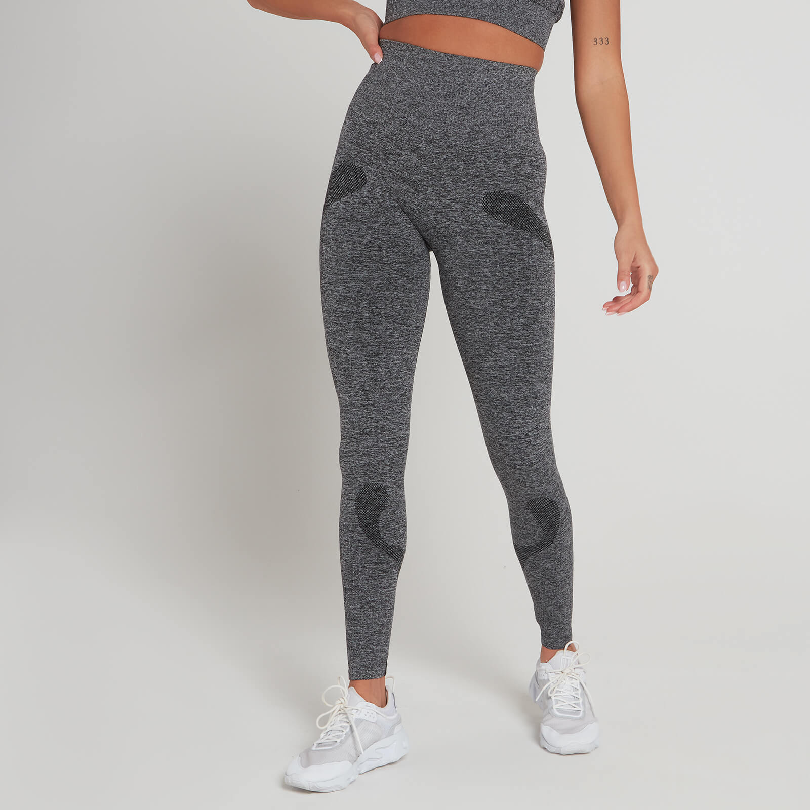 5059883003863 - Damen Dynamic Training Nahtlose Leggings — gewaschenes Schwarz - S