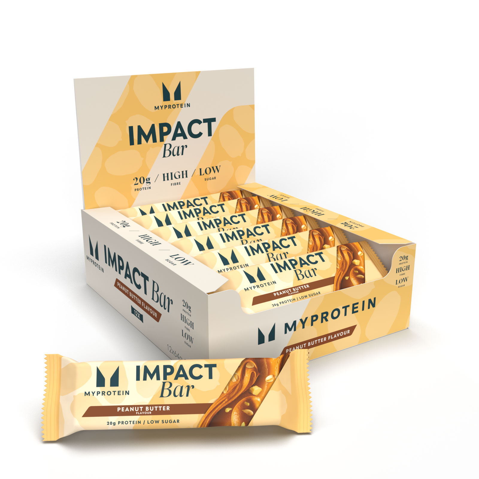 5059883100432 - Impact Proteinriegel - 12Riegeln - Erdnussbutter 5059883100432 - Impact Proteinriegel - 12Riegeln - Erdnussbutter
